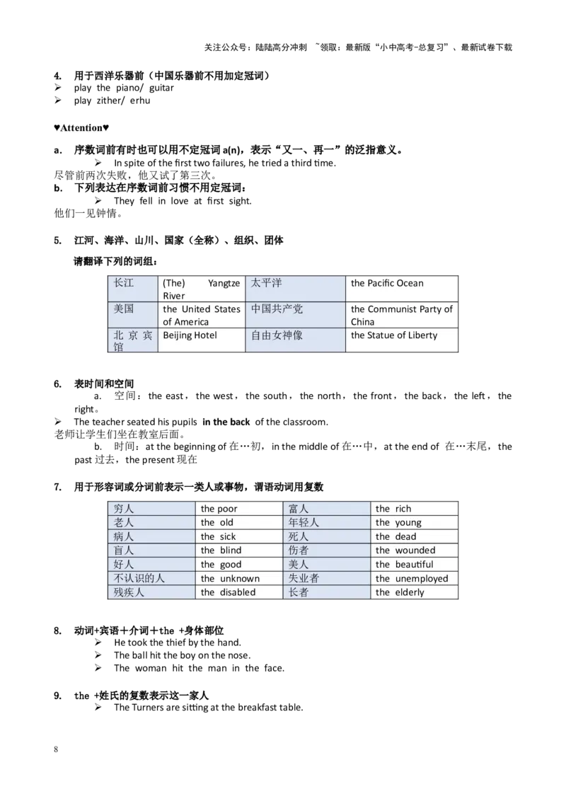 Chapter6名词与冠词笔记（全国通用）（原卷版）_02中考总复习（2026版更新中）_03-英语-中考总复习_2024年中考复习资料_专项复习资料_语法宝典备战2024年中考英语语法培优生笔记