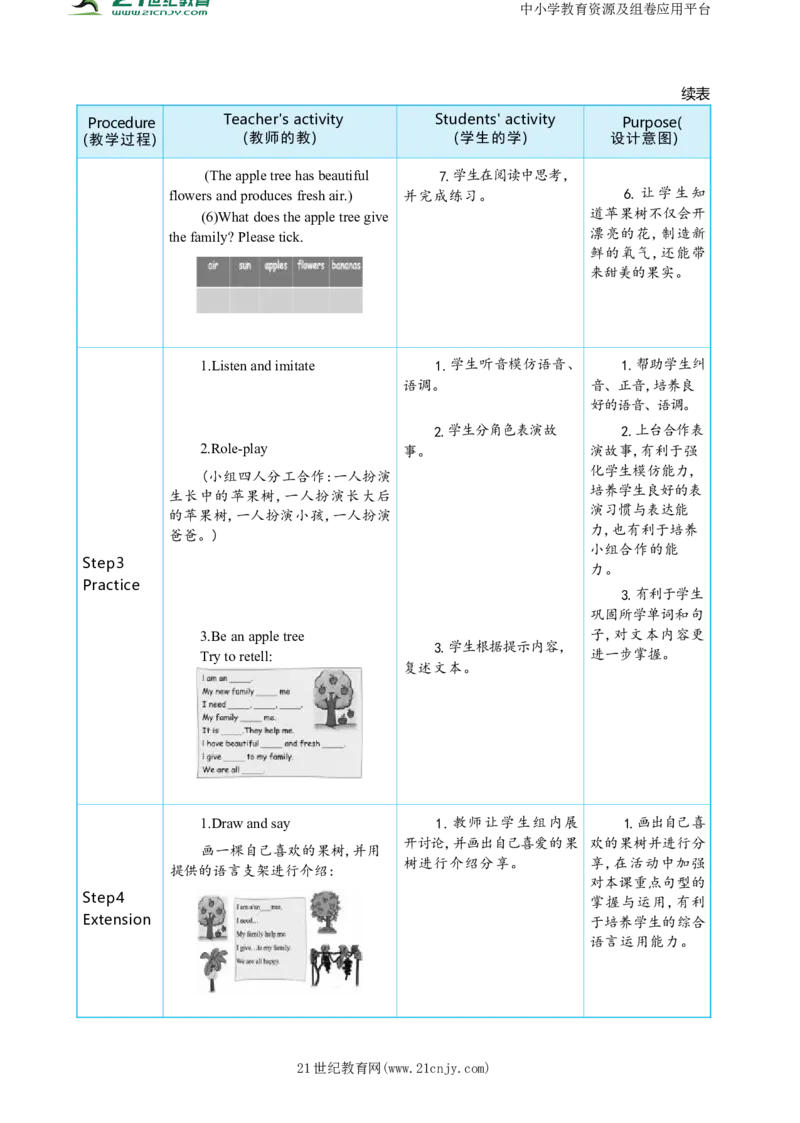Unit4PlantsaroundusPartCReadingtime大单元整体教学设计_26春四年级上下册人教版_四上英语合集人教版PEP英语四年级上册新教材（教学视频+课件+动画+音频+练习+教案）_19同步教案课件