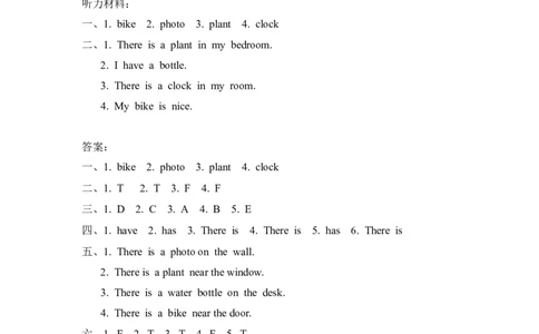 五上Unit5PartA第二课时_26春四年级上下册人教版_四上英语合集人教版PEP英语四年级上册新教材（教学视频+课件+动画+音频+练习+教案）_19同步教案课件_人教pep3_3-6年级上册_课时练