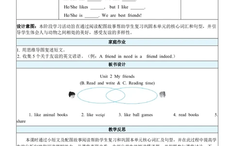 Unit2PartBReadandwrite＆CReadingtime_26春四年级上下册人教版_四上英语合集人教版PEP英语四年级上册新教材（教学视频+课件+动画+音频+练习+教案）_19同步教案课件_人教pep3_3-6上册_Unit2