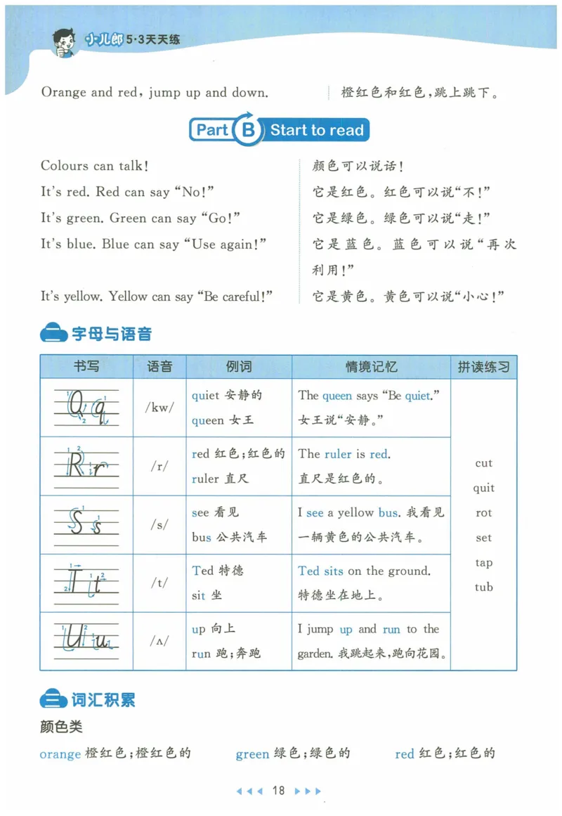 三年级英语上册人教PEP版24秋《53天天练》知识清单_26春四年级上下册人教版_四上英语合集人教版PEP英语四年级上册新教材（教学视频+课件+动画+音频+练习+教案）_17练习资料