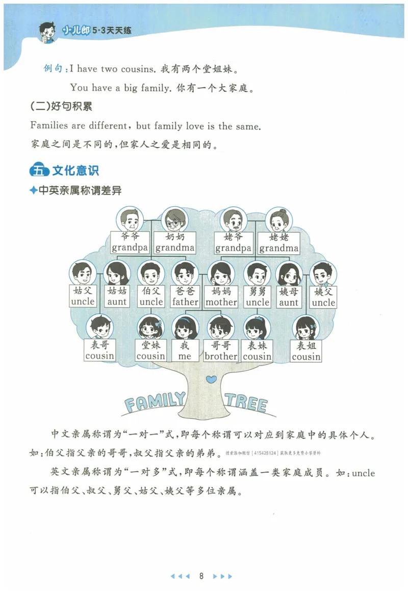 三年级英语上册人教PEP版24秋《53天天练》知识清单_26春四年级上下册人教版_四上英语合集人教版PEP英语四年级上册新教材（教学视频+课件+动画+音频+练习+教案）_17练习资料