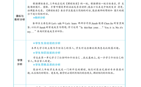 Unit2DifferentfamiliesPartBLet'stalk&Let'slearn大单元整体教学设计_26春四年级上下册人教版_四上英语合集人教版PEP英语四年级上册新教材（教学视频+课件+动画+音频+练习+教案）