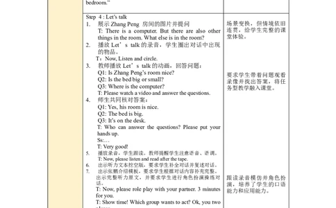 Unit5第1课时PartALet'stry&Let'stalk_26春四年级上下册人教版_四上英语合集人教版PEP英语四年级上册新教材（教学视频+课件+动画+音频+练习+教案）_19同步教案课件_人教pep3_3-6上册