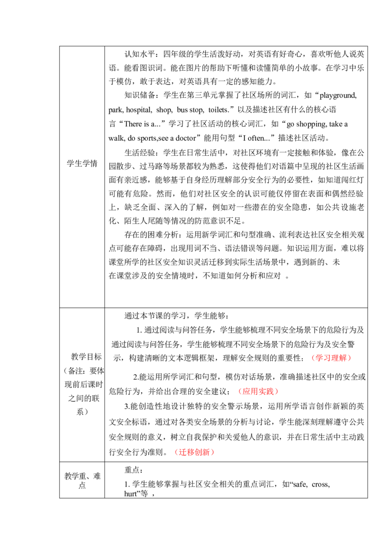 Unit4第五课时_26春四年级上下册人教版_四上英语合集人教版PEP英语四年级上册新教材（教学视频+课件+动画+音频+练习+教案）_19同步教案课件_人教pep3_3-6上册_4年级上册（25秋新教材）