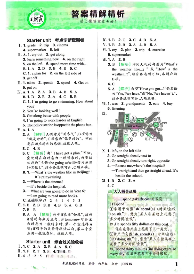 六上答案_26春四年级上下册人教版_四上英语合集人教版PEP英语四年级上册新教材（教学视频+课件+动画+音频+练习+教案）_17练习资料_小学英语（预习复习资料大礼包）_《剑桥JOININ版》