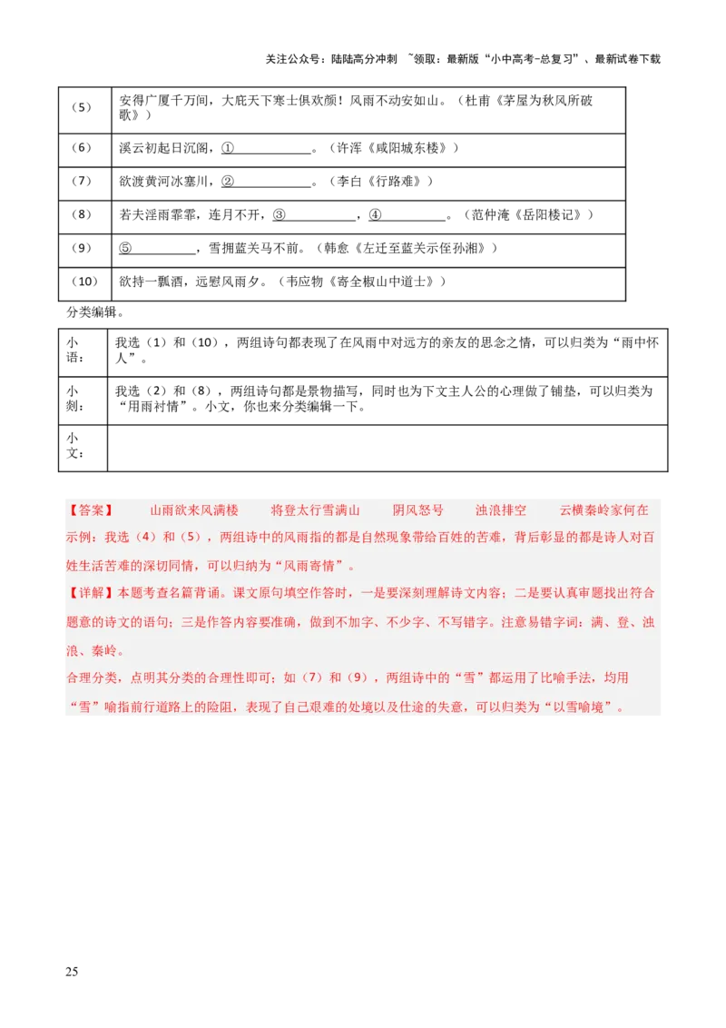 35+九年级上册古诗文默写强化训练-2025年中考语文古诗文默写背诵与强化训练+_02中考总复习（2026版更新中）_01-语文-中考总复习_2025年中考资料_中考文言文专项