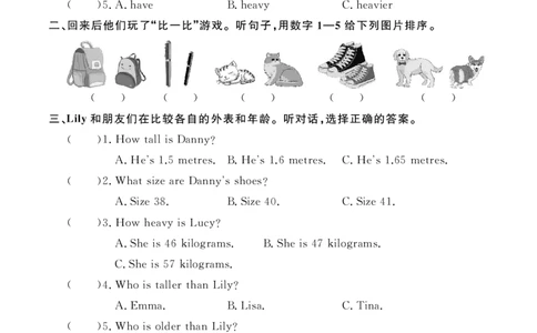 Unit1复习作业24100627_26春四年级上下册人教版_四上英语合集人教版PEP英语四年级上册新教材（教学视频+课件+动画+音频+练习+教案）_17练习资料_小学英语（预习复习资料大礼包）
