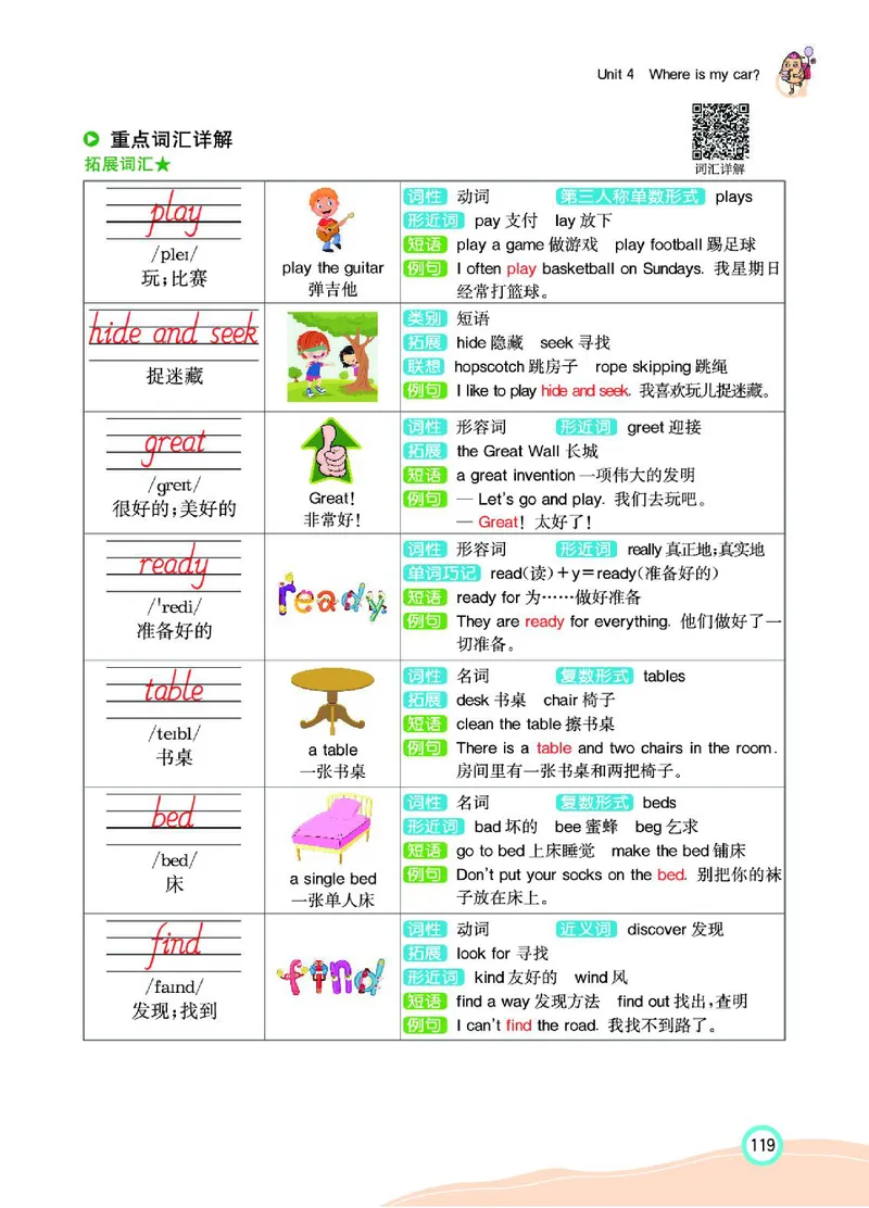 七彩课堂人教版英语3年级学生用书_26春四年级上下册人教版_四上英语合集人教版PEP英语四年级上册新教材（教学视频+课件+动画+音频+练习+教案）_17练习资料_《七彩课堂精品教辅》