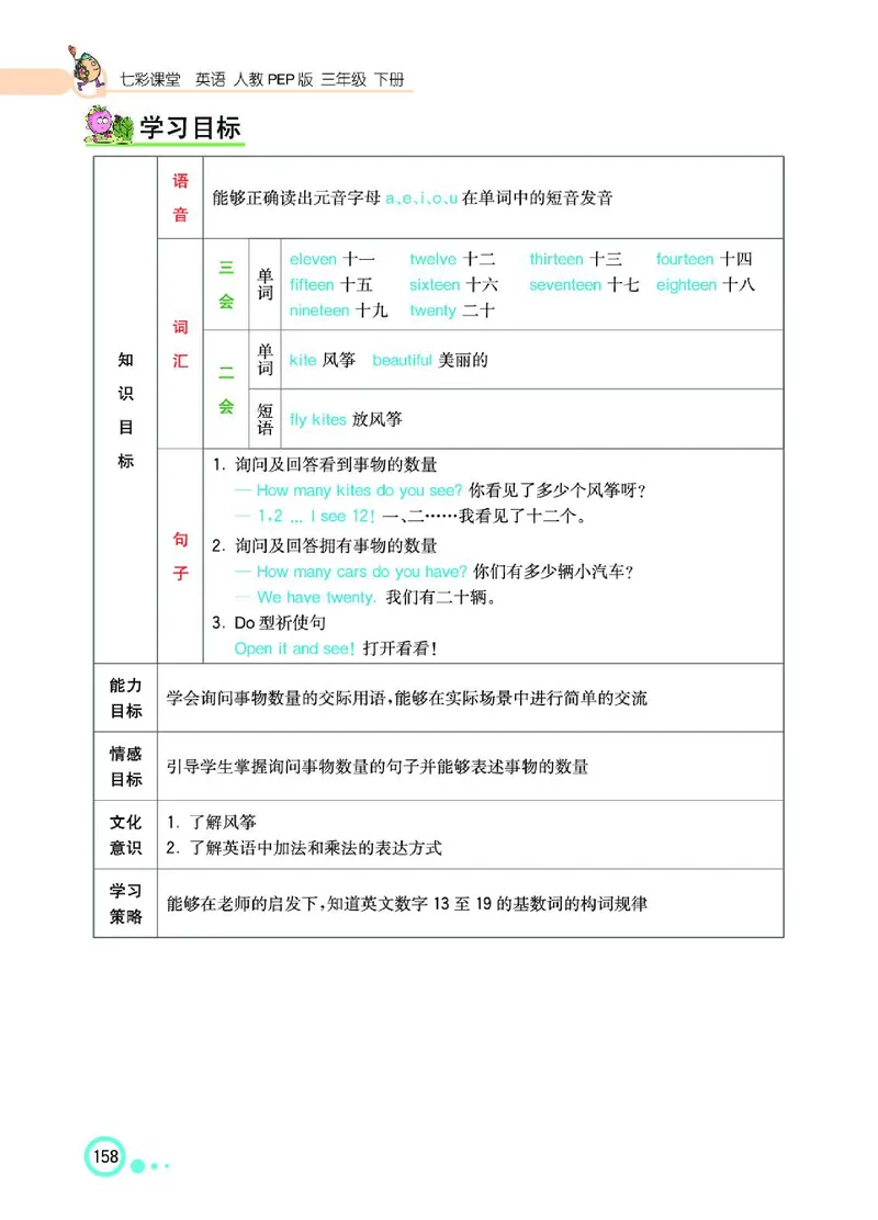 七彩课堂人教版英语3年级学生用书_26春四年级上下册人教版_四上英语合集人教版PEP英语四年级上册新教材（教学视频+课件+动画+音频+练习+教案）_17练习资料_《七彩课堂精品教辅》