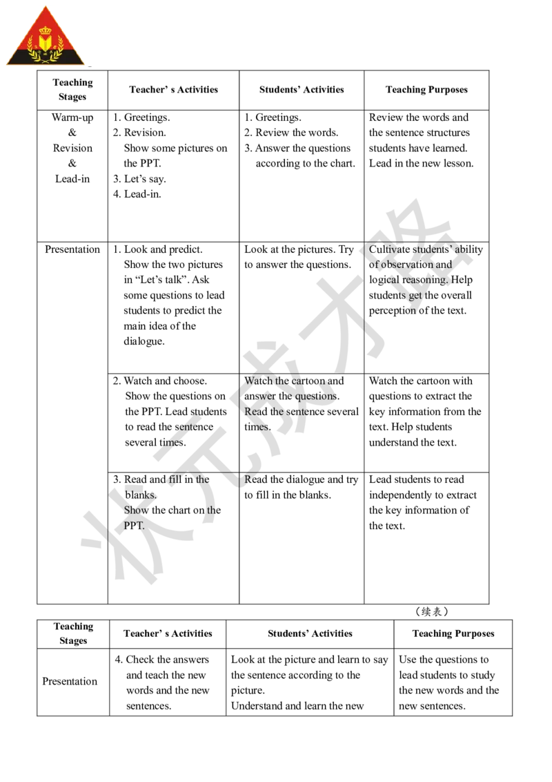 Thefifthperiod（第五课时）_26春四年级上下册人教版_四上英语合集人教版PEP英语四年级上册新教材（教学视频+课件+动画+音频+练习+教案）_19同步教案课件_人教pep3_3-6下册_4年级下册_Unit3