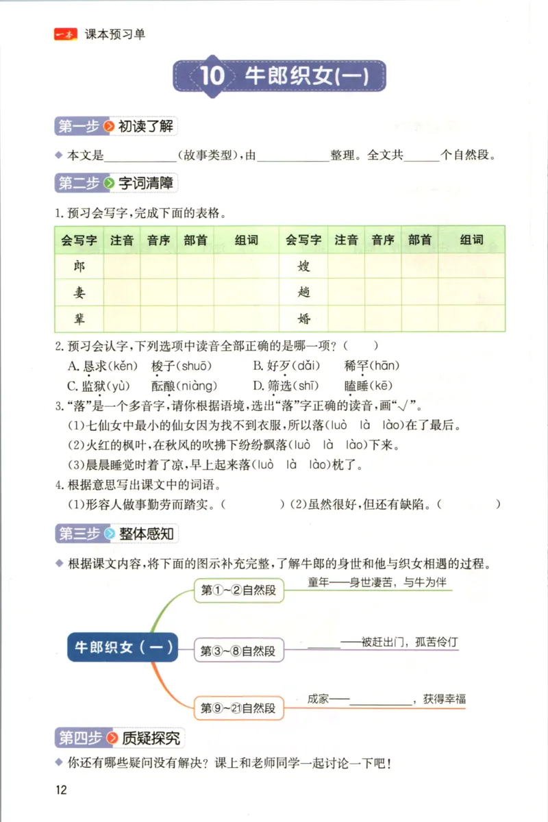 一本五年级上册语文高效预习单_26春四年级上下册人教版_四上英语合集人教版PEP英语四年级上册新教材（教学视频+课件+动画+音频+练习+教案）_17练习资料_《预习卡》_1-6上册