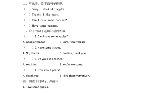 三下Unit5PartB第一课时_26春四年级上下册人教版_四上英语合集人教版PEP英语四年级上册新教材（教学视频+课件+动画+音频+练习+教案）_19同步教案课件_人教pep3_3-6年级下册_3年级下册