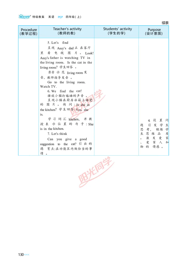 Unit4_26春四年级上下册人教版_四上英语合集人教版PEP英语四年级上册新教材（教学视频+课件+动画+音频+练习+教案）_19同步教案课件_人教pep3_小学英语PEP单独教案（3-6年级上下册）