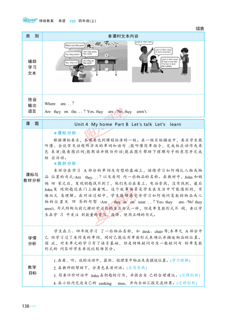 Unit4_26春四年级上下册人教版_四上英语合集人教版PEP英语四年级上册新教材（教学视频+课件+动画+音频+练习+教案）_19同步教案课件_人教pep3_小学英语PEP单独教案（3-6年级上下册）