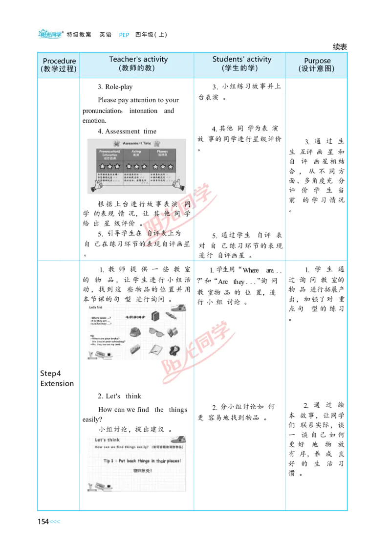 Unit4_26春四年级上下册人教版_四上英语合集人教版PEP英语四年级上册新教材（教学视频+课件+动画+音频+练习+教案）_19同步教案课件_人教pep3_小学英语PEP单独教案（3-6年级上下册）