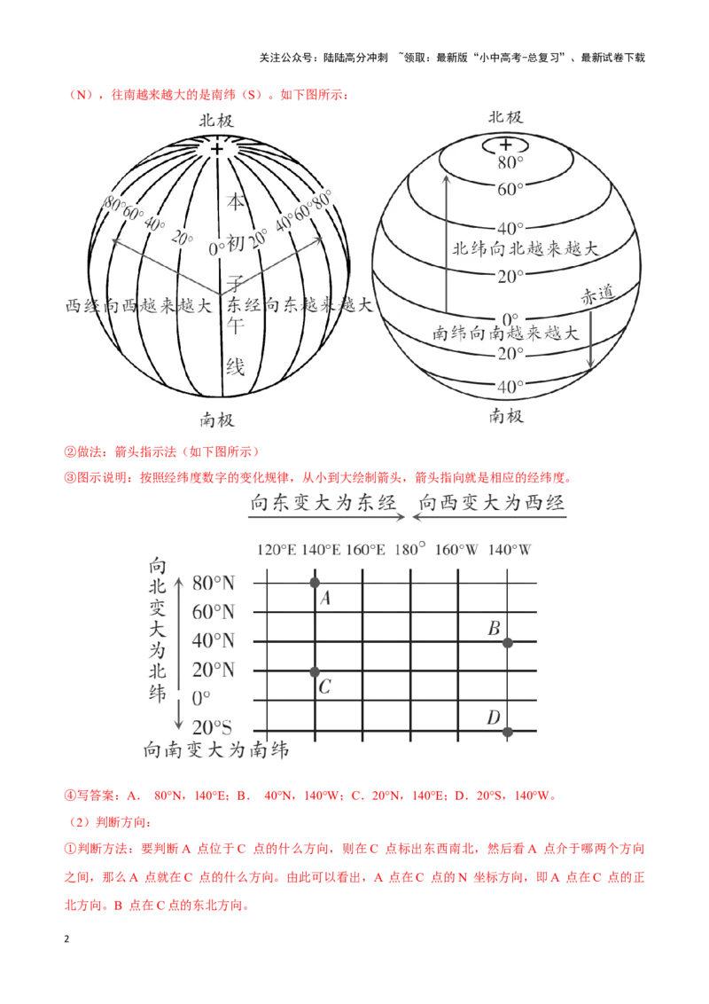 专题01经纬网图-备战2024年中考地理识图速记手册与变式演练（全国通用）（解析版）_02中考总复习（2026版更新中）_09-地理-中考总复习_2024年中考复习资料_专项复习资料_答案解析版