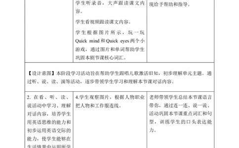 Unit1第2课时PartALet&rsquo;slearn&Matchandsay_26春四年级上下册人教版_四上英语合集人教版PEP英语四年级上册新教材（教学视频+课件+动画+音频+练习+教案）_19同步教案课件_人教pep3_3-6上册