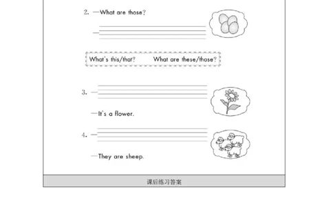 7Unit4TheseareflowersLesson1_国家课_课后练习_26春四年级上下册人教版_四上英语合集人教版PEP英语四年级上册新教材（教学视频+课件+动画+音频+练习+教案）_17练习资料_《小学英语》