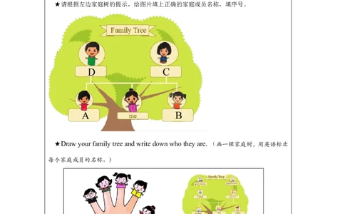 9Unit5MyFamilyPartA_国家课_课后练习_26春四年级上下册人教版_四上英语合集人教版PEP英语四年级上册新教材（教学视频+课件+动画+音频+练习+教案）_17练习资料_《小学英语》