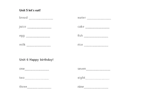 人教PEP三上单词默写表_26春四年级上下册人教版_四上英语合集人教版PEP英语四年级上册新教材（教学视频+课件+动画+音频+练习+教案）_17练习资料_小学英语（预习复习资料大礼包）