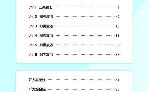 5上英语人教-《单元归类复习》_26春四年级上下册人教版_四上英语合集人教版PEP英语四年级上册新教材（教学视频+课件+动画+音频+练习+教案）_17练习资料_《53单元归类复习》_3-6上册