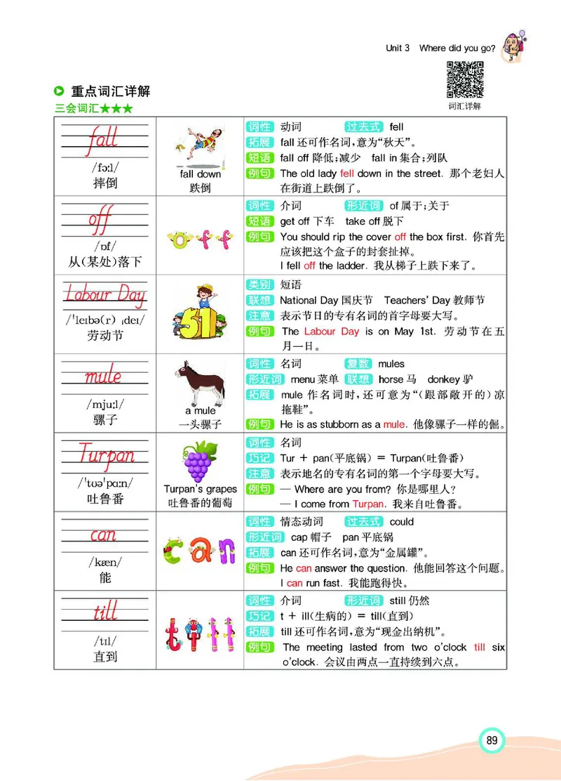 七彩课堂人教版英语6年级学生用书_26春四年级上下册人教版_四上英语合集人教版PEP英语四年级上册新教材（教学视频+课件+动画+音频+练习+教案）_17练习资料_《七彩课堂精品教辅》
