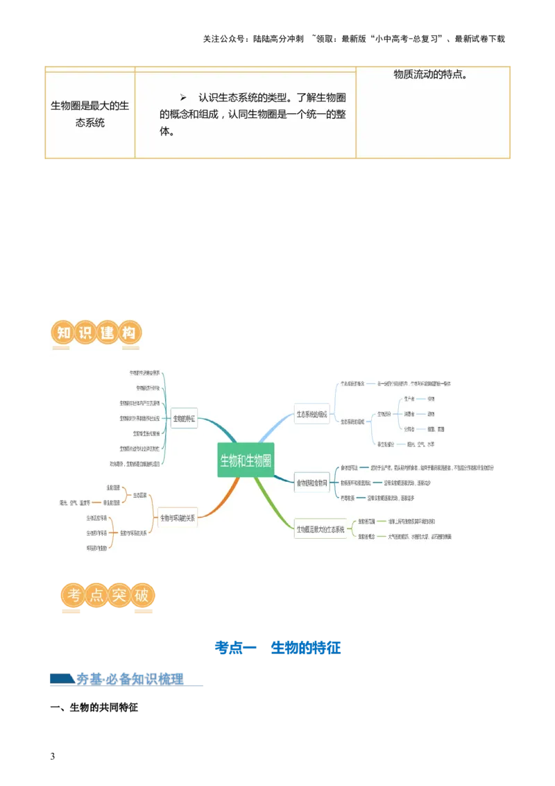 专题01生物和生物圈（讲义）（解析版）_02中考总复习（2026版更新中）_08-生物-中考总复习_2024年中考复习资料_一轮复习_❤2024年中考生物一轮复习讲练测（全国通用）_讲义