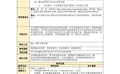 Unit5第2课时PartALet'slearn&Let'splay_26春四年级上下册人教版_四上英语合集人教版PEP英语四年级上册新教材（教学视频+课件+动画+音频+练习+教案）_19同步教案课件_人教pep3