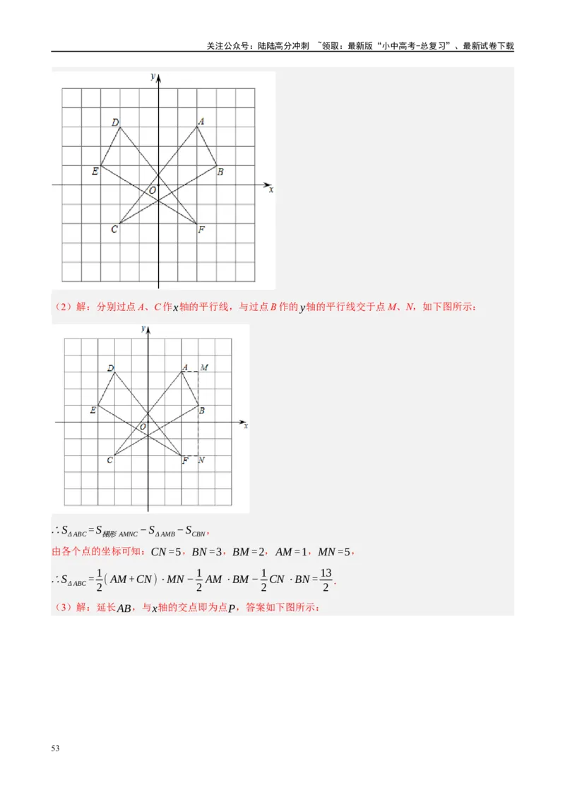❤重难点13几何最值问题2种题型（将军饮马与蚂蚁爬行,16种模型）（解析版）_02中考总复习（2026版更新中）_02-数学-中考总复习_2024年中考复习资料_一轮复习资料_重难点突破_解析版