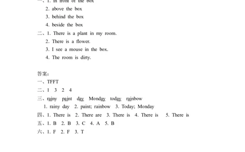 五上Unit5PartB第三课时_26春四年级上下册人教版_四上英语合集人教版PEP英语四年级上册新教材（教学视频+课件+动画+音频+练习+教案）_19同步教案课件_人教pep3_3-6年级上册_课时练