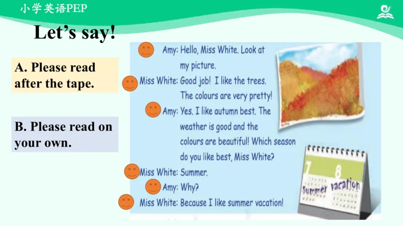 Unit2PartB课件_26春四年级上下册人教版_四上英语合集人教版PEP英语四年级上册新教材（教学视频+课件+动画+音频+练习+教案）_19同步教案课件_人教pep3_5年级下册_PDF课件