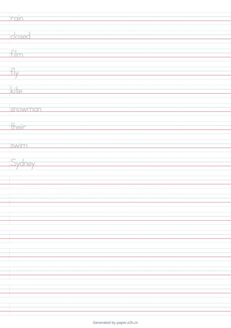 U5木棍体字帖_26春四年级上下册人教版_四上英语合集人教版PEP英语四年级上册新教材（教学视频+课件+动画+音频+练习+教案）_06单词字帖3套_word版