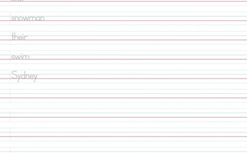 U5木棍体字帖_26春四年级上下册人教版_四上英语合集人教版PEP英语四年级上册新教材（教学视频+课件+动画+音频+练习+教案）_06单词字帖3套_word版