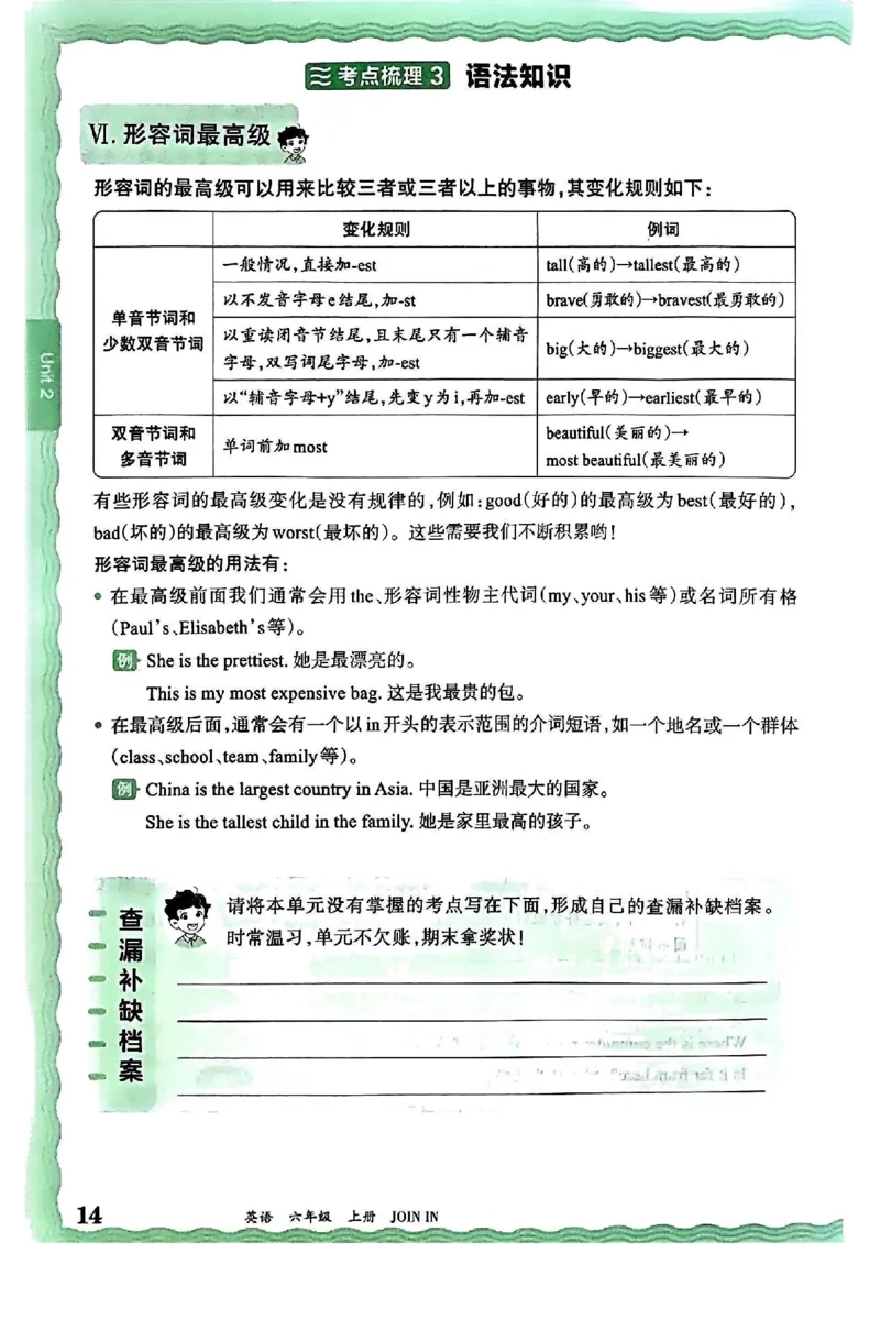 六上考点梳理_26春四年级上下册人教版_四上英语合集人教版PEP英语四年级上册新教材（教学视频+课件+动画+音频+练习+教案）_17练习资料_小学英语（预习复习资料大礼包）