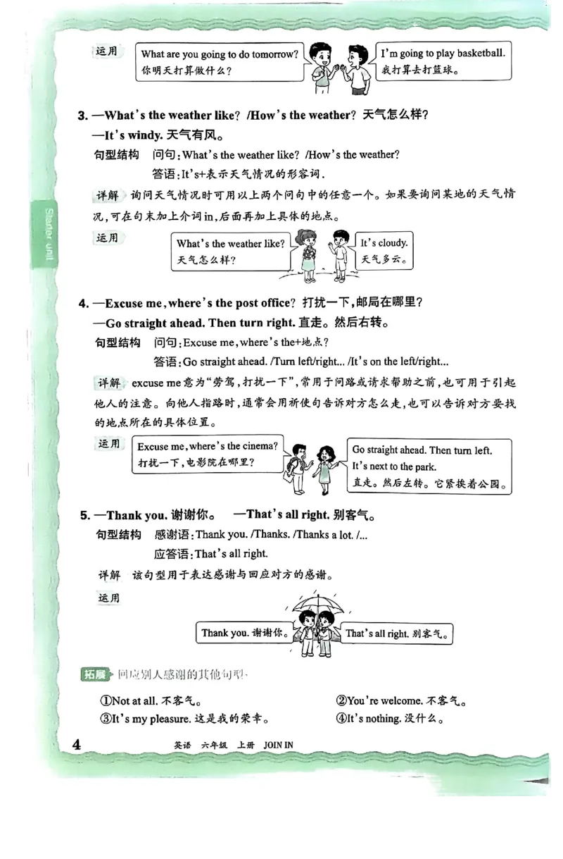 六上考点梳理_26春四年级上下册人教版_四上英语合集人教版PEP英语四年级上册新教材（教学视频+课件+动画+音频+练习+教案）_17练习资料_小学英语（预习复习资料大礼包）