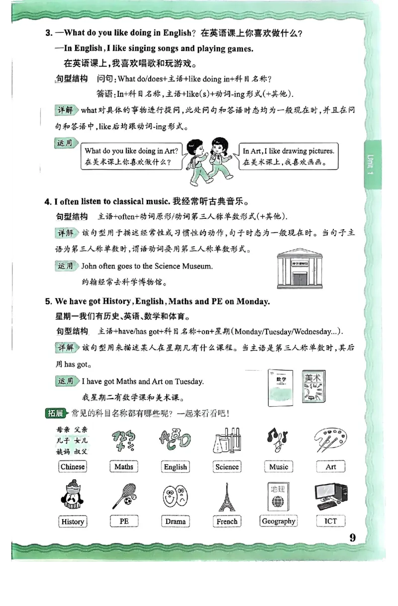 六上考点梳理_26春四年级上下册人教版_四上英语合集人教版PEP英语四年级上册新教材（教学视频+课件+动画+音频+练习+教案）_17练习资料_小学英语（预习复习资料大礼包）