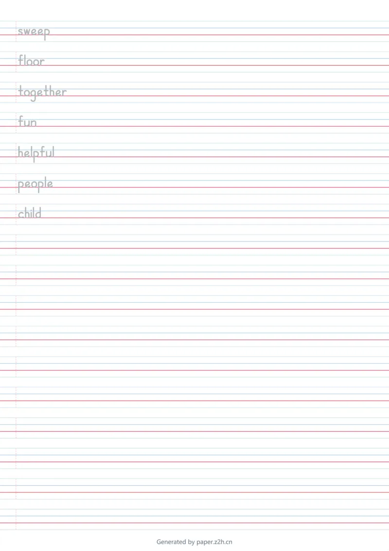 U1棒棒体字帖_26春四年级上下册人教版_四上英语合集人教版PEP英语四年级上册新教材（教学视频+课件+动画+音频+练习+教案）_06单词字帖3套_word版