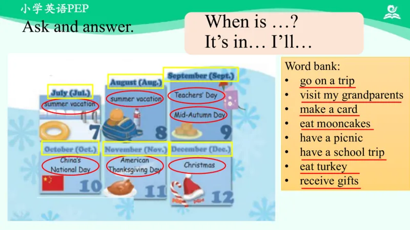 Unit3PartB课件_26春四年级上下册人教版_四上英语合集人教版PEP英语四年级上册新教材（教学视频+课件+动画+音频+练习+教案）_19同步教案课件_人教pep3_5年级下册_PDF课件