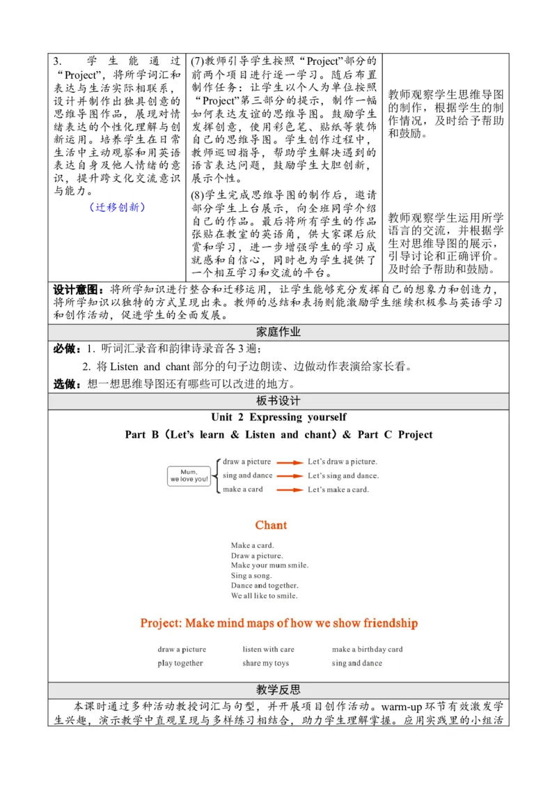 Unit2Expressingyourself_26春四年级上下册人教版_四上英语合集人教版PEP英语四年级上册新教材（教学视频+课件+动画+音频+练习+教案）_19同步教案课件_人教pep3_3-6下册_3年级下册