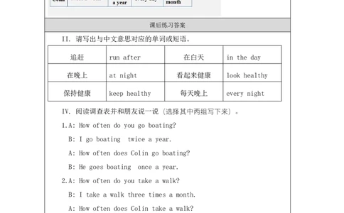 6Unit2I'mhealthyPartC_国家课_课后练习_26春四年级上下册人教版_四上英语合集人教版PEP英语四年级上册新教材（教学视频+课件+动画+音频+练习+教案）_17练习资料_《小学英语》