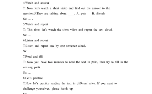 Unit3第1课时PartALet'stalk＆Doasurvey_26春四年级上下册人教版_四上英语合集人教版PEP英语四年级上册新教材（教学视频+课件+动画+音频+练习+教案）_19同步教案课件_人教pep3_3-6上册