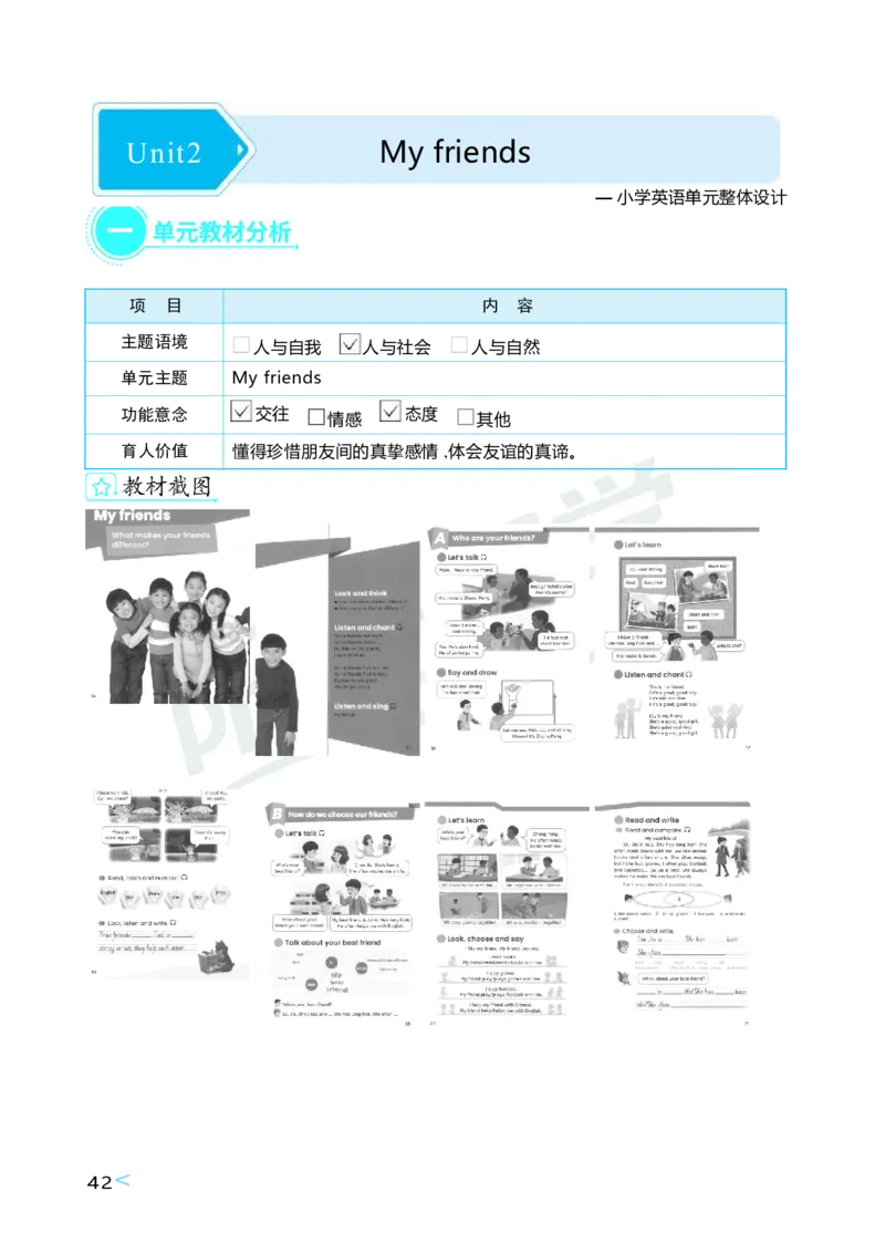 Unit2Myfriends_26春四年级上下册人教版_四上英语合集人教版PEP英语四年级上册新教材（教学视频+课件+动画+音频+练习+教案）_19同步教案课件_人教pep3_3-6上册_4年级上册（25秋）