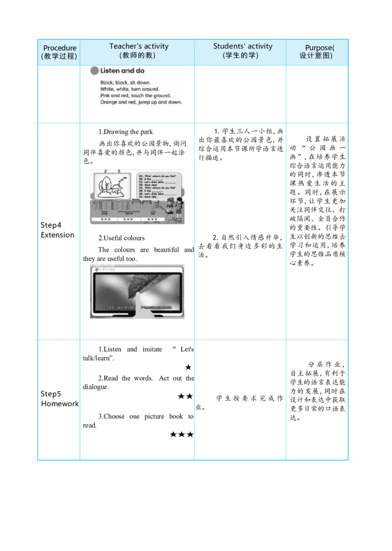 Unit5ThecolourfulworldPartBLet'stalk&Let'slearn大单元整体教学设计_26春四年级上下册人教版_四上英语合集人教版PEP英语四年级上册新教材（教学视频+课件+动画+音频+练习+教案）
