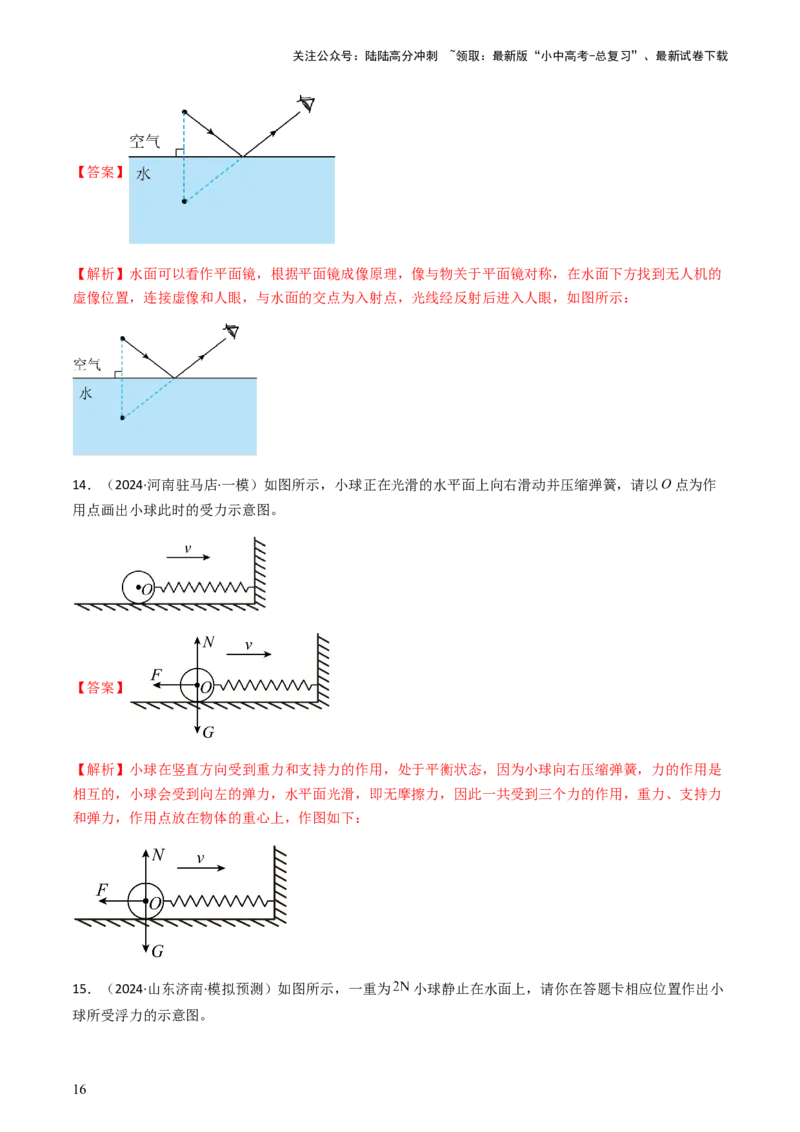 专题01作图题-备战2024年中考物理抢分秘籍（全国通用）（解析版）_02中考总复习（2026版更新中）_04-物理-中考总复习_2024年中考复习资料_三轮复习_第二部分考前解题秘籍