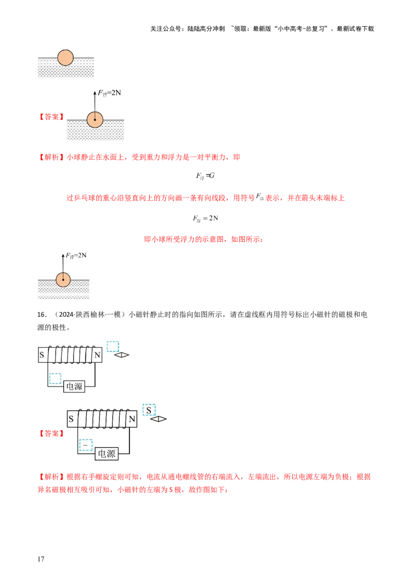 专题01作图题-备战2024年中考物理抢分秘籍（全国通用）（解析版）_02中考总复习（2026版更新中）_04-物理-中考总复习_2024年中考复习资料_三轮复习_第二部分考前解题秘籍