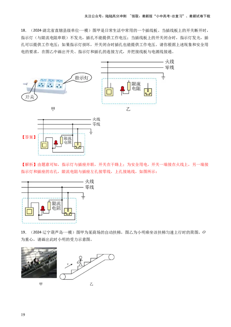 专题01作图题-备战2024年中考物理抢分秘籍（全国通用）（解析版）_02中考总复习（2026版更新中）_04-物理-中考总复习_2024年中考复习资料_三轮复习_第二部分考前解题秘籍
