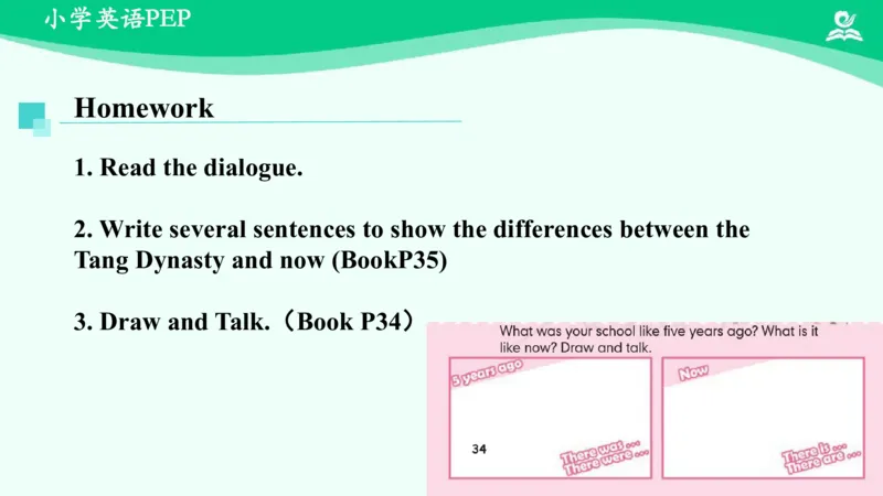Unit4Thenandnow-PartA课件_26春四年级上下册人教版_四上英语合集人教版PEP英语四年级上册新教材（教学视频+课件+动画+音频+练习+教案）_19同步教案课件_人教pep3_6年级下册_PDF课件