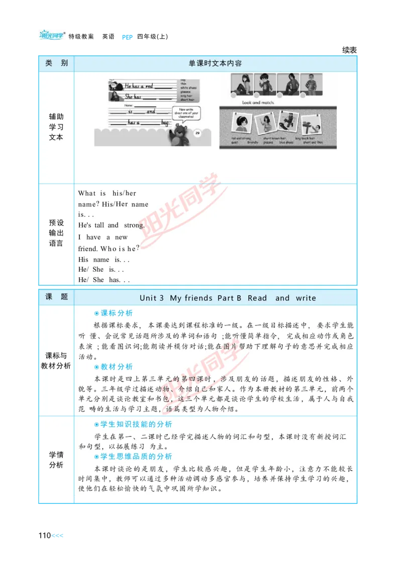 Unit3_26春四年级上下册人教版_四上英语合集人教版PEP英语四年级上册新教材（教学视频+课件+动画+音频+练习+教案）_19同步教案课件_人教pep3_小学英语PEP单独教案（3-6年级上下册）