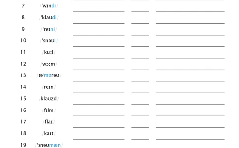 Unit5看音标默单词_26春四年级上下册人教版_四上英语合集人教版PEP英语四年级上册新教材（教学视频+课件+动画+音频+练习+教案）_05单词背诵默写8套（word+pdf）